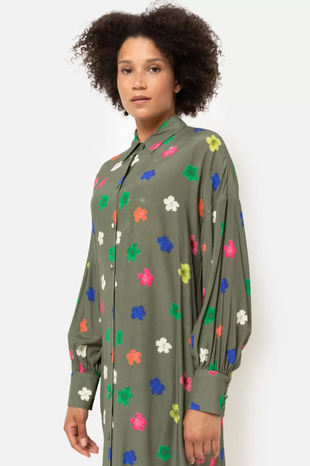 Blousejurk Met Multicolor Bloemenprint-Terre Bleue Best