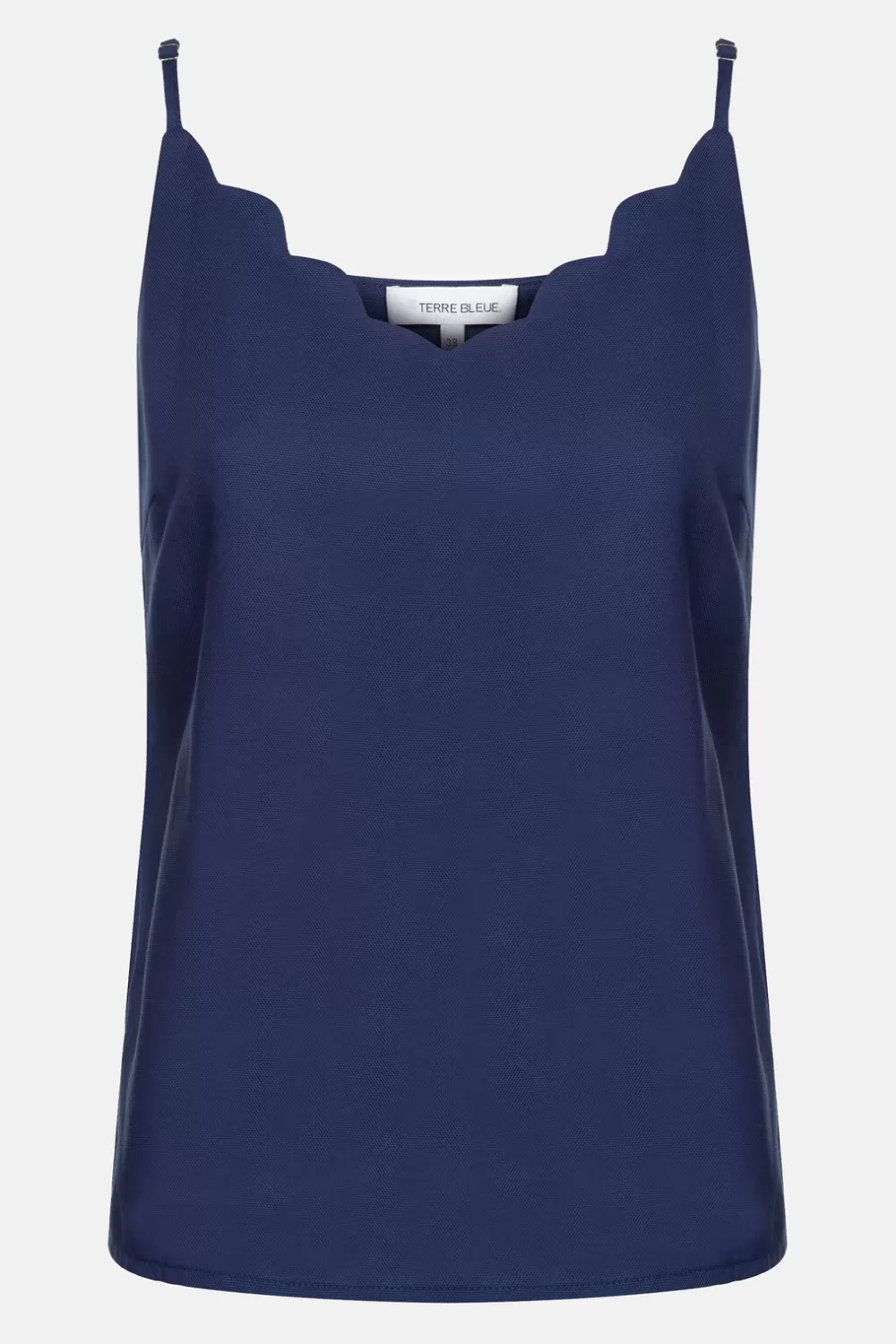 Donker E Tanktop Met Verstelbare Bandjes-Terre Bleue Cheap