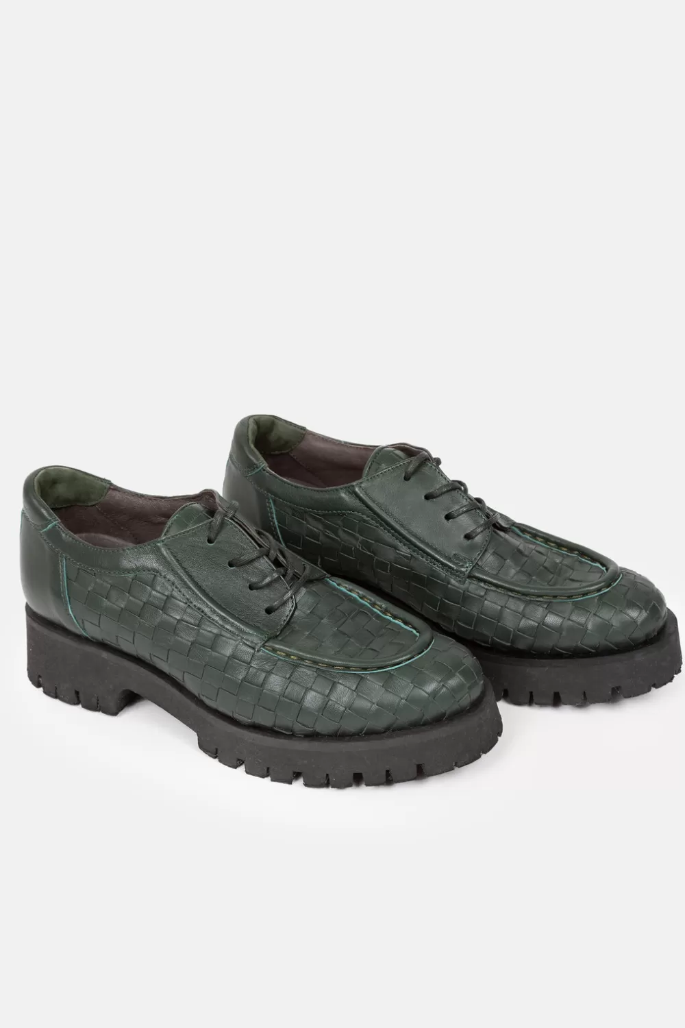 Donker E Veterschoenen Met Crocolook-Terre Bleue New