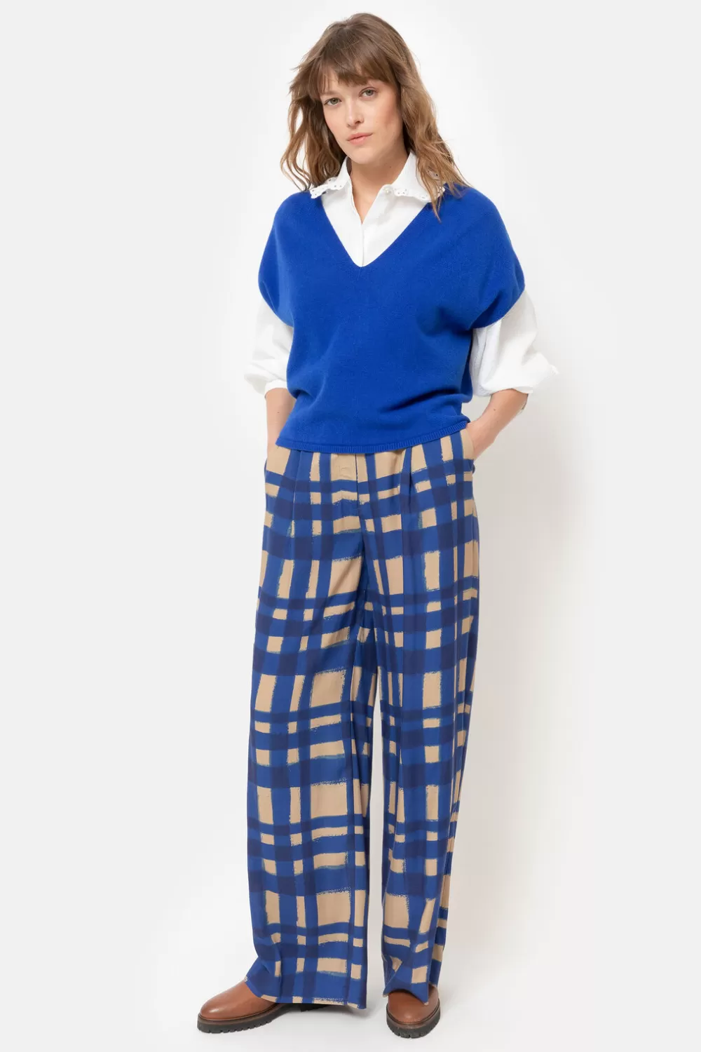 E Oversized Debardeur Met Diepe V-Hals-Terre Bleue New