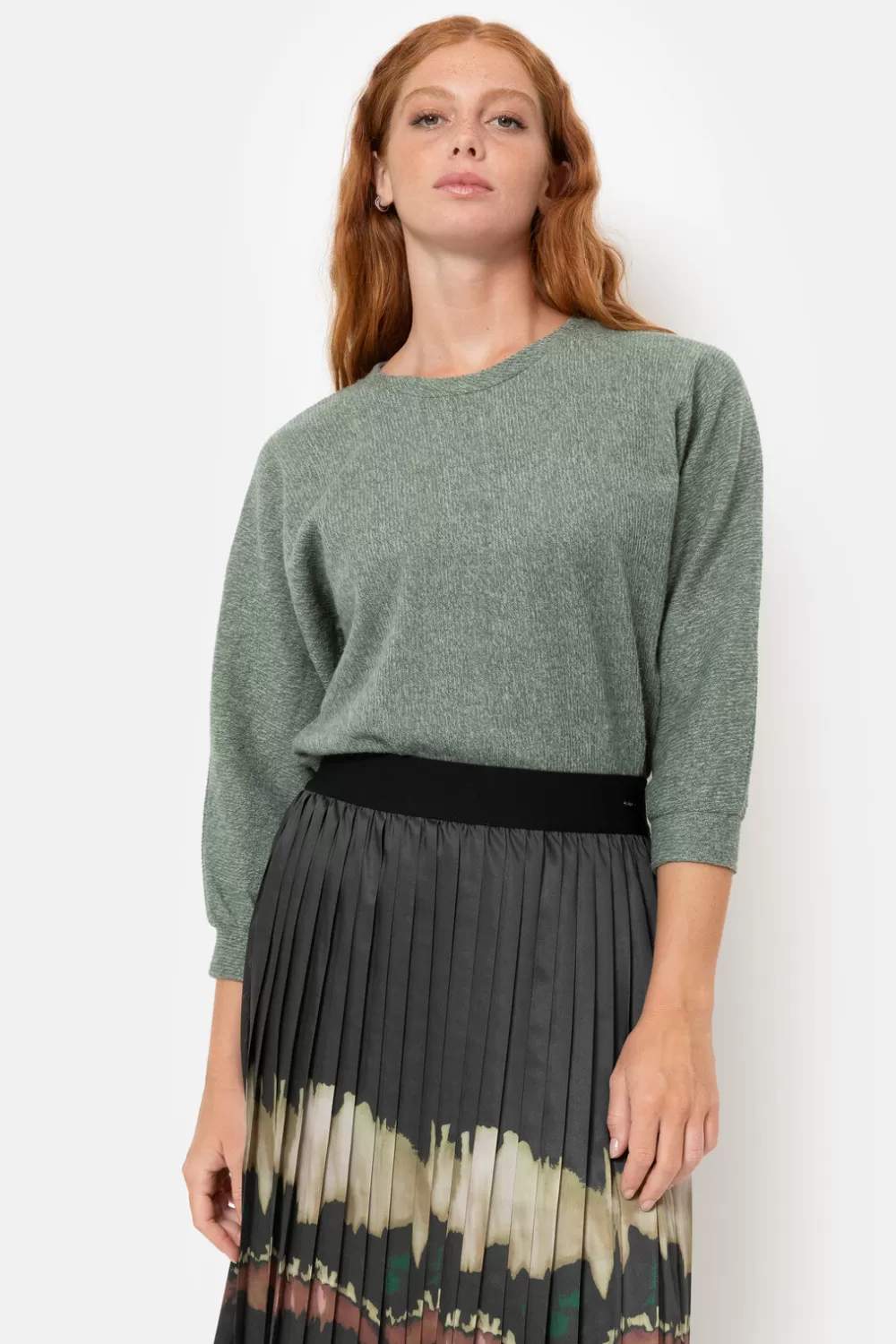 Sweater Met Ronde Hals En Lange Mouwen-Terre Bleue Store