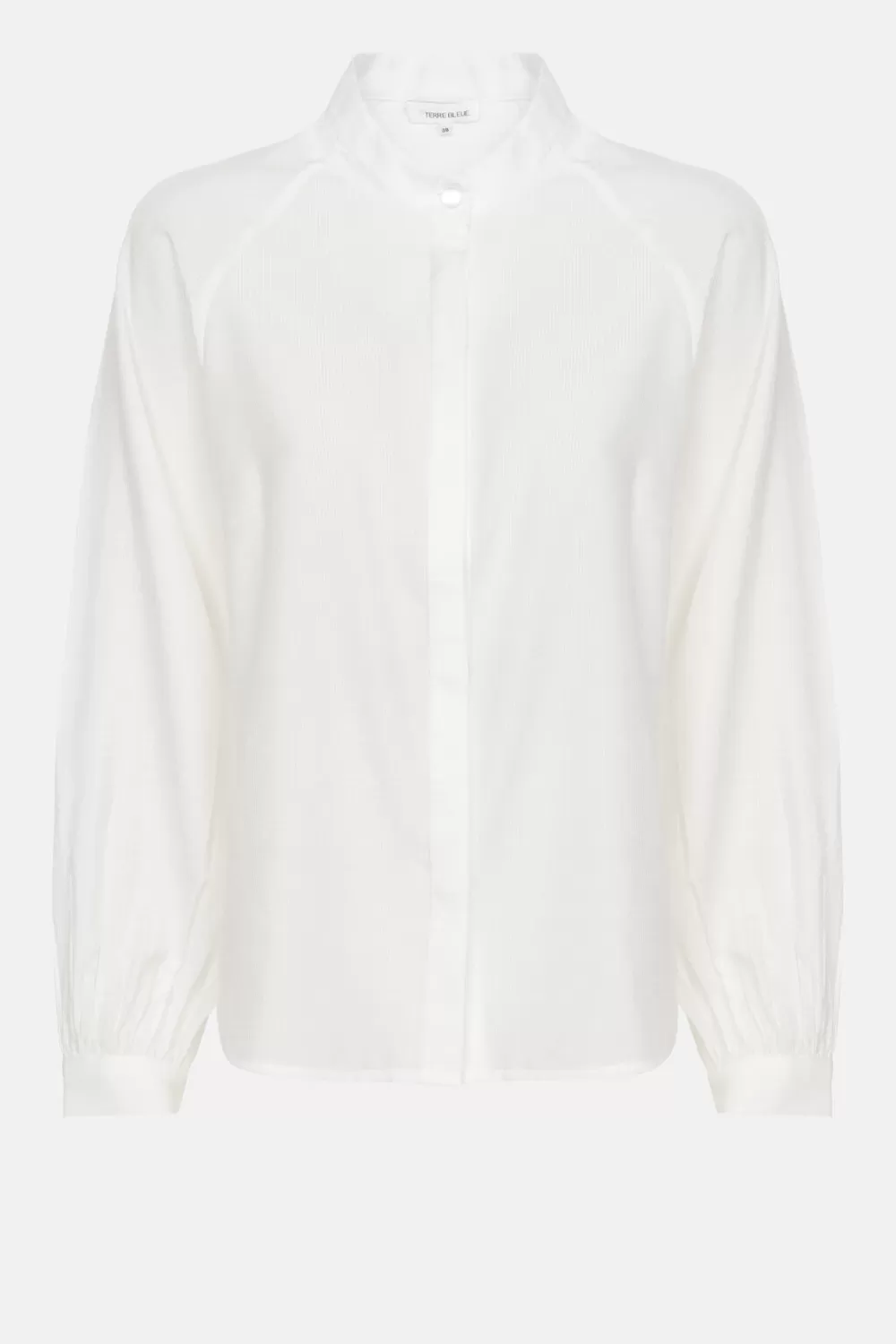 Witte Blouse Met Overslag En Broderie-Terre Bleue Flash Sale